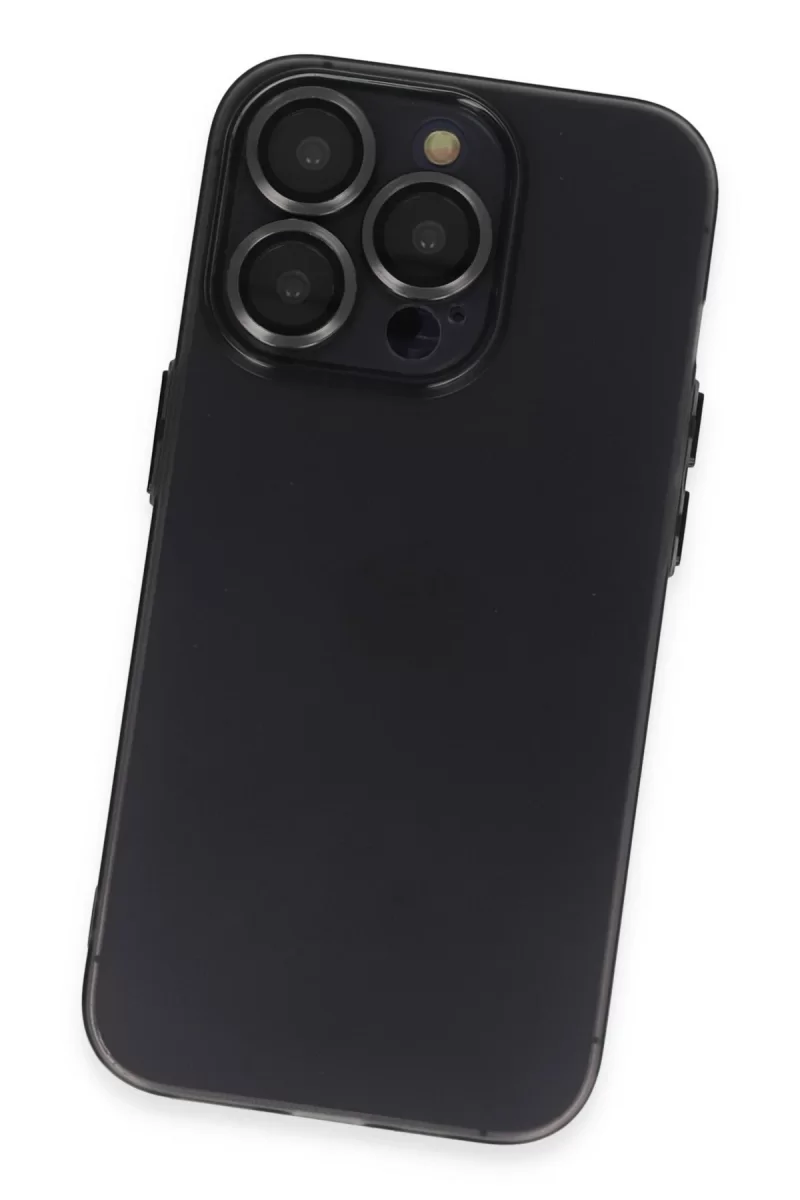 Newface Apple iPhone 13 Pro Kılıf Luko Lens Silikon - Siyah