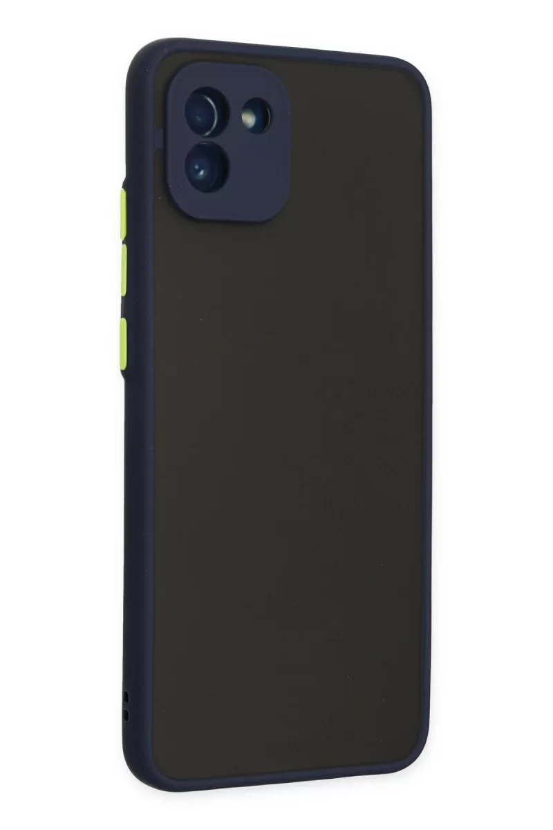Newface Samsung Galaxy A03 Kılıf Montreal Silikon Kapak - Lacivert