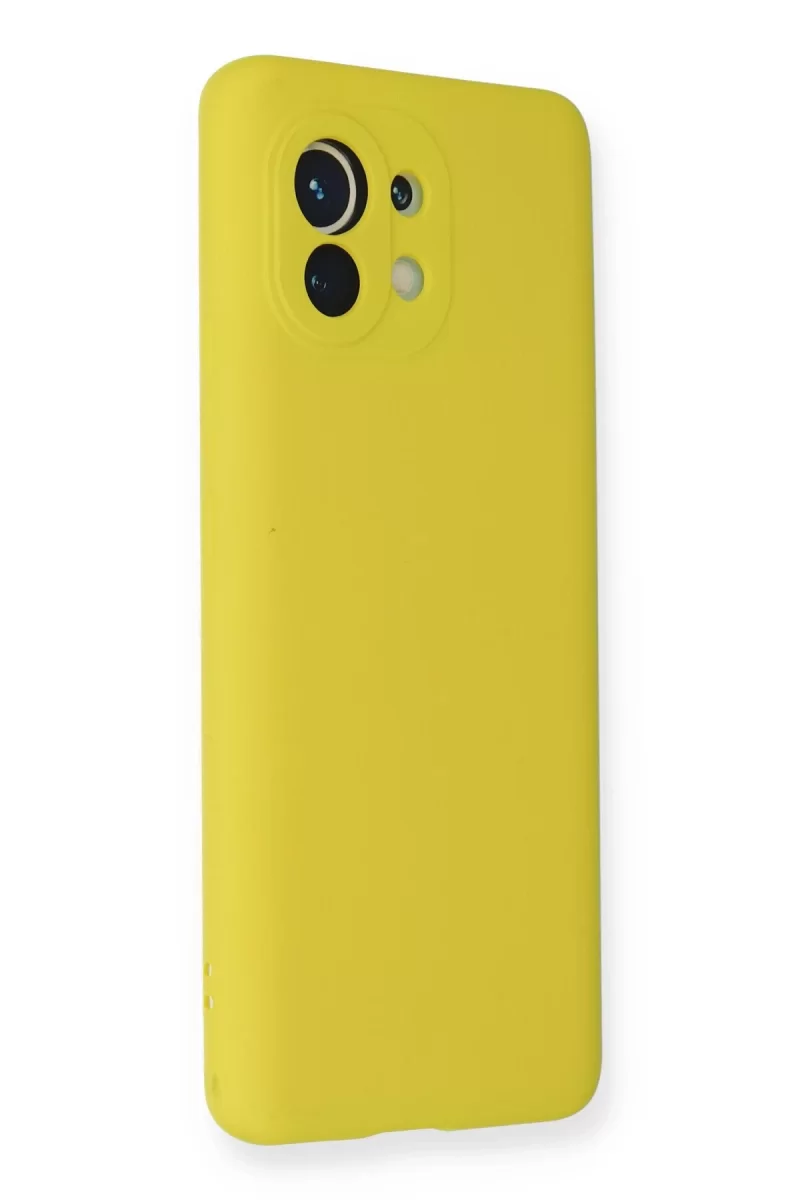Newface Xiaomi Mi 11 Kılıf Nano içi Kadife Silikon - Sarı
