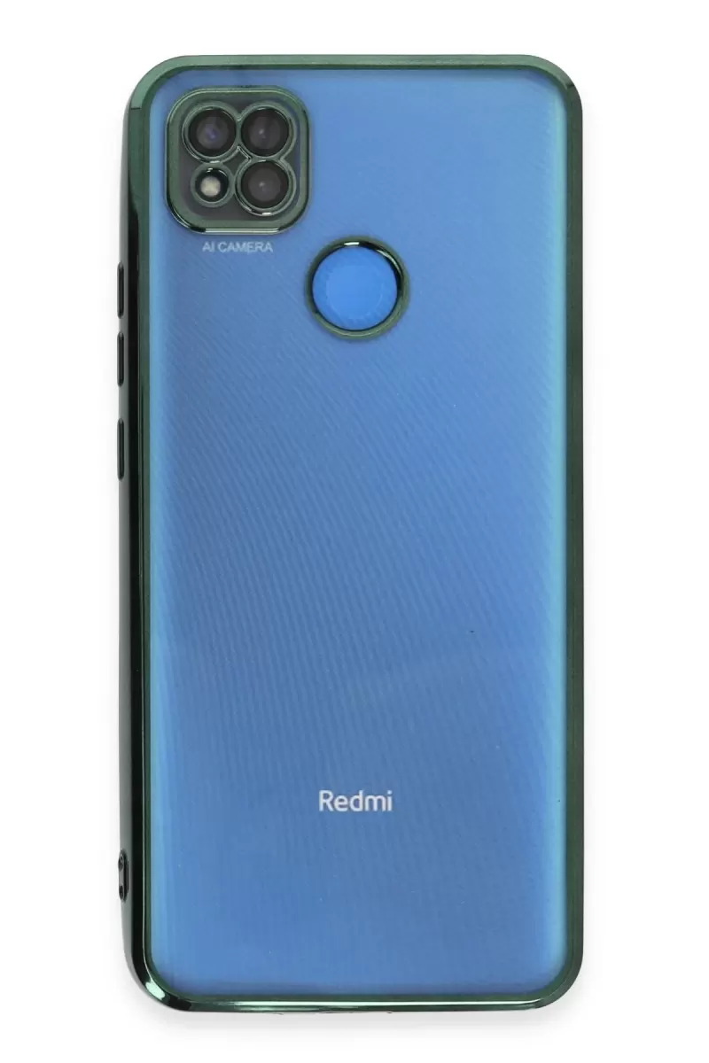 Newface Xiaomi Redmi 9C Kılıf Razer Lensli Silikon - Yeşil