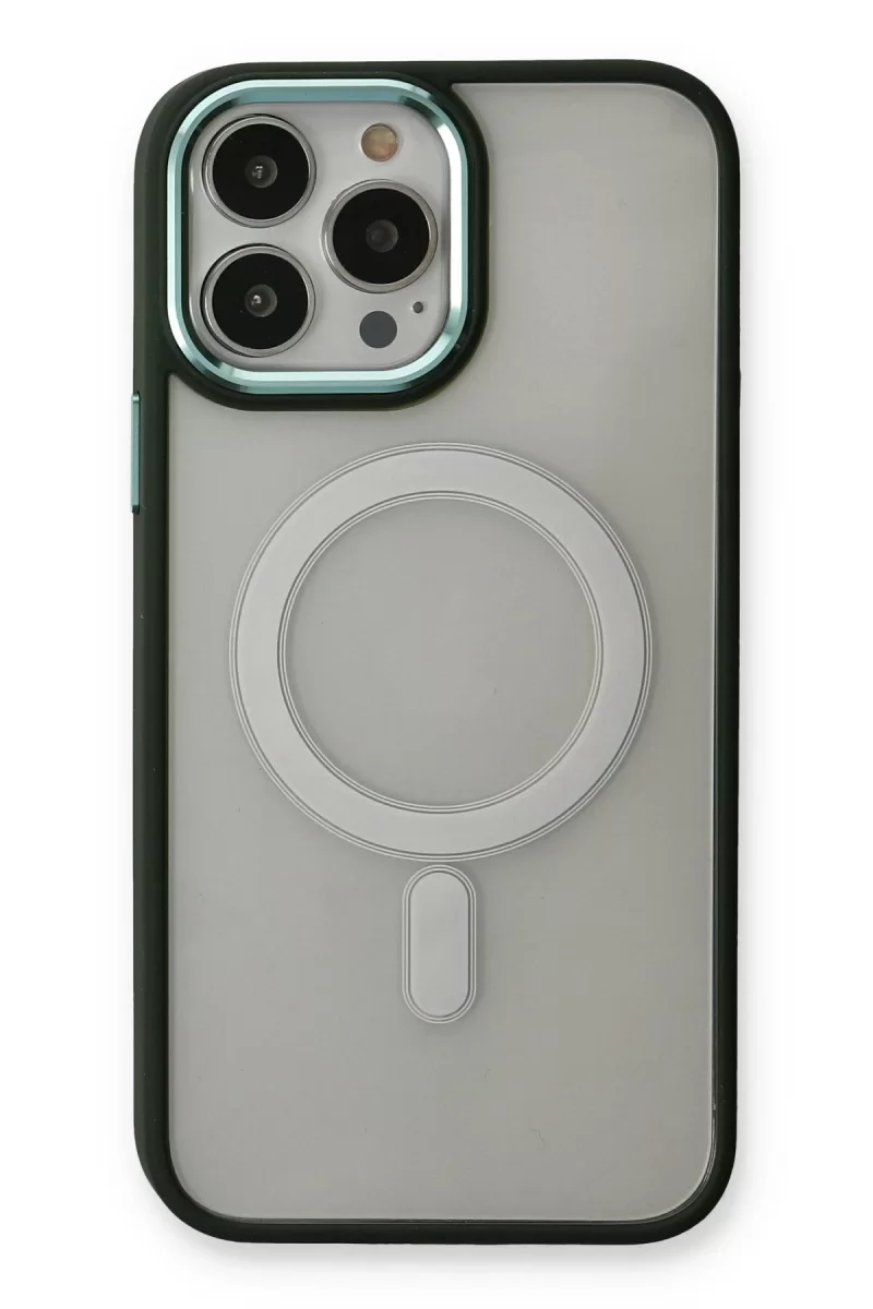 Newface Apple iPhone 14 Pro Kılıf Room Magneticsafe Silikon - Köknar Yeşili