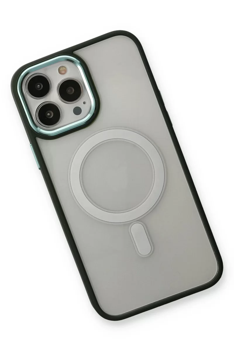 Newface Apple iPhone 14 Pro Kılıf Room Magneticsafe Silikon - Köknar Yeşili