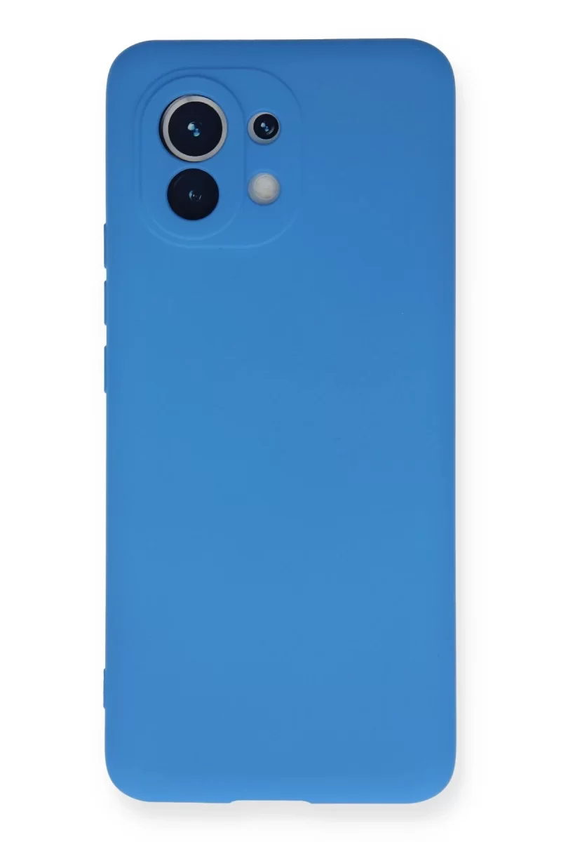 Newface Xiaomi Mi 11 Kılıf Nano içi Kadife Silikon - Mavi