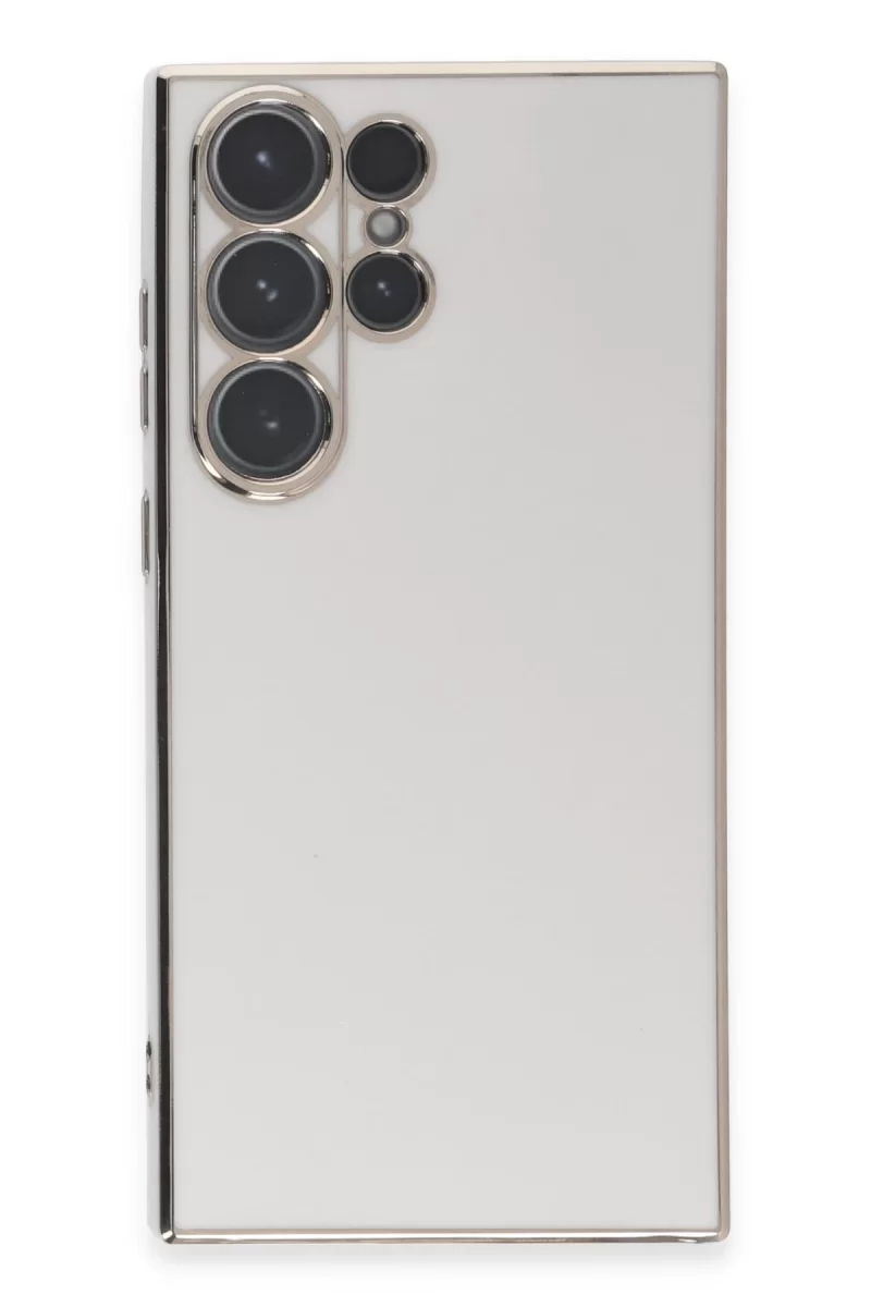 Newface Samsung Galaxy S23 Ultra Kılıf Volet Silikon - Beyaz