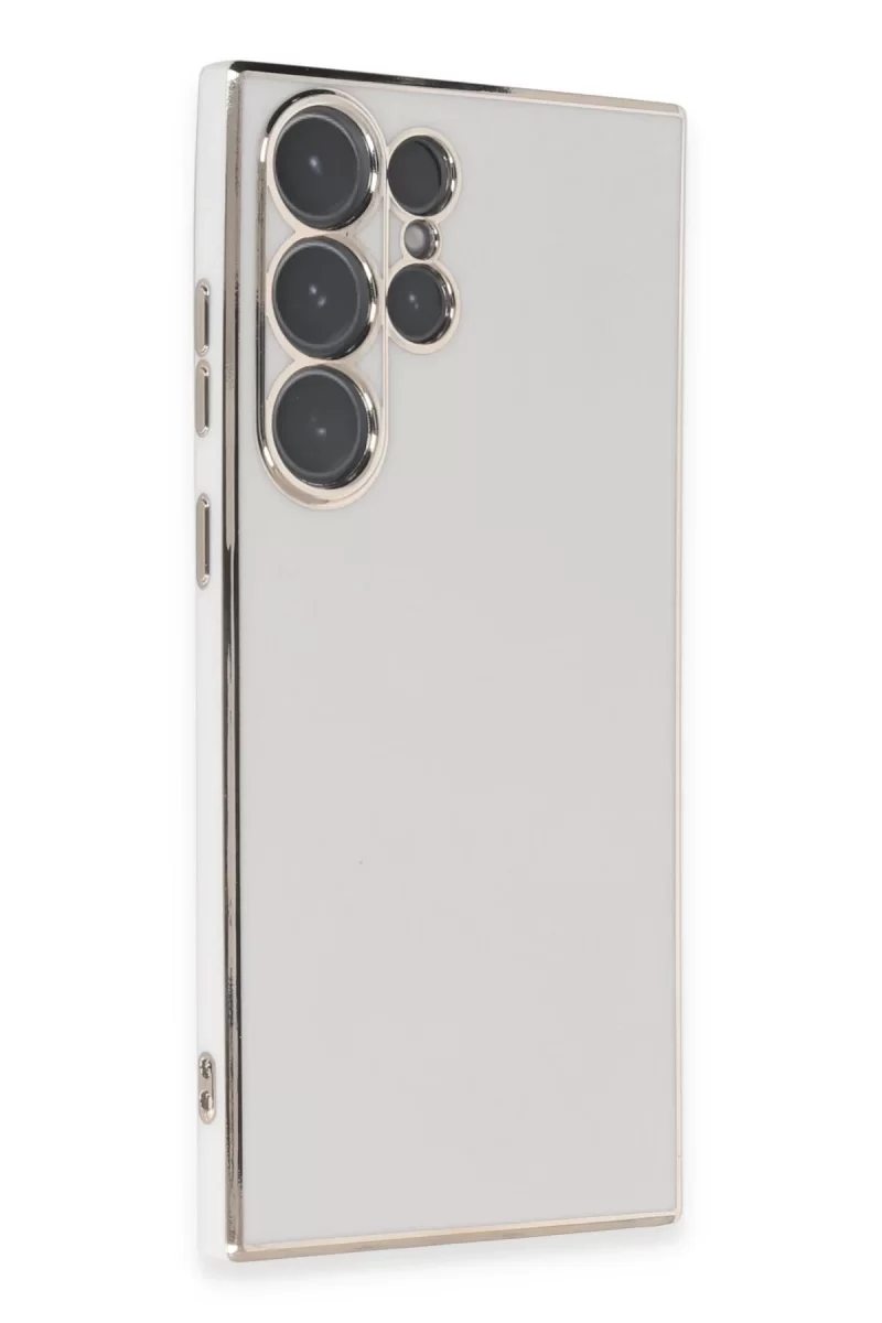 Newface Samsung Galaxy S23 Ultra Kılıf Volet Silikon - Beyaz