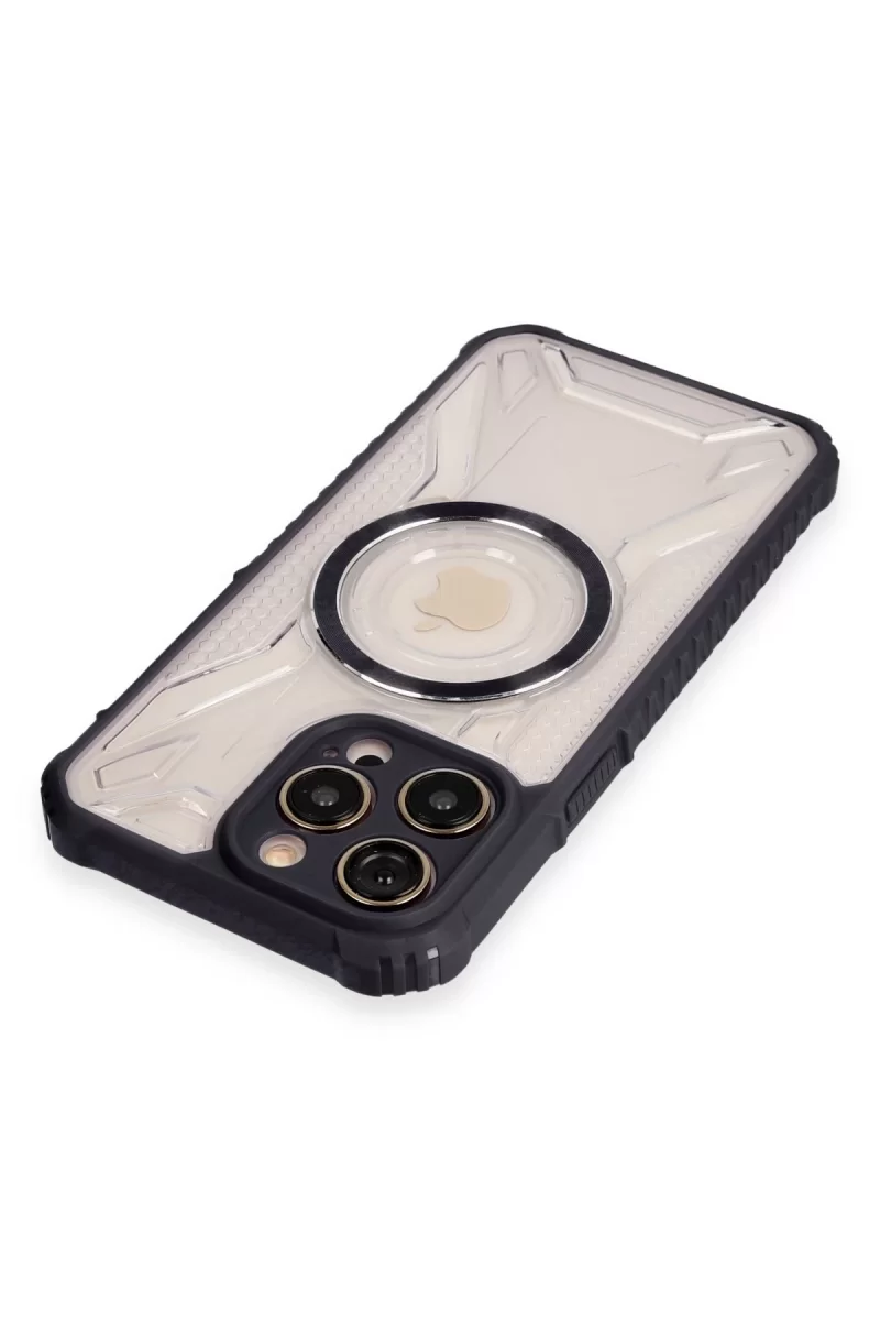 Newface Apple iPhone 13 Pro Kılıf Prag Magneticsafe Kapak - Siyah