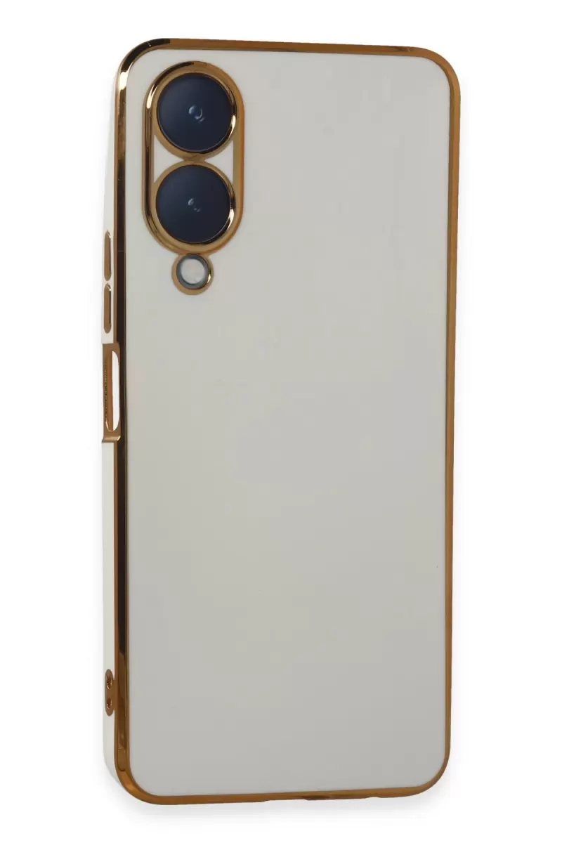 Newface Vivo Y17S Kılıf Volet Silikon - Beyaz