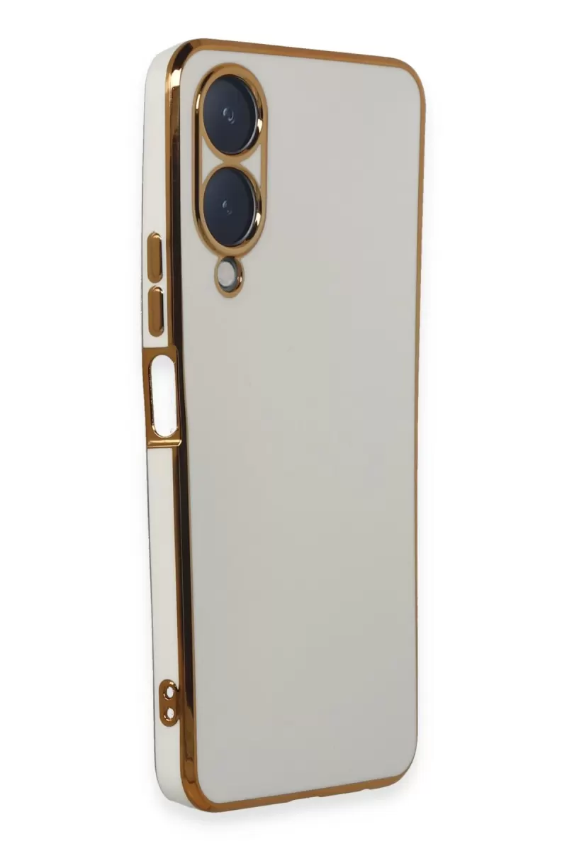 Newface Vivo Y17S Kılıf Volet Silikon - Beyaz