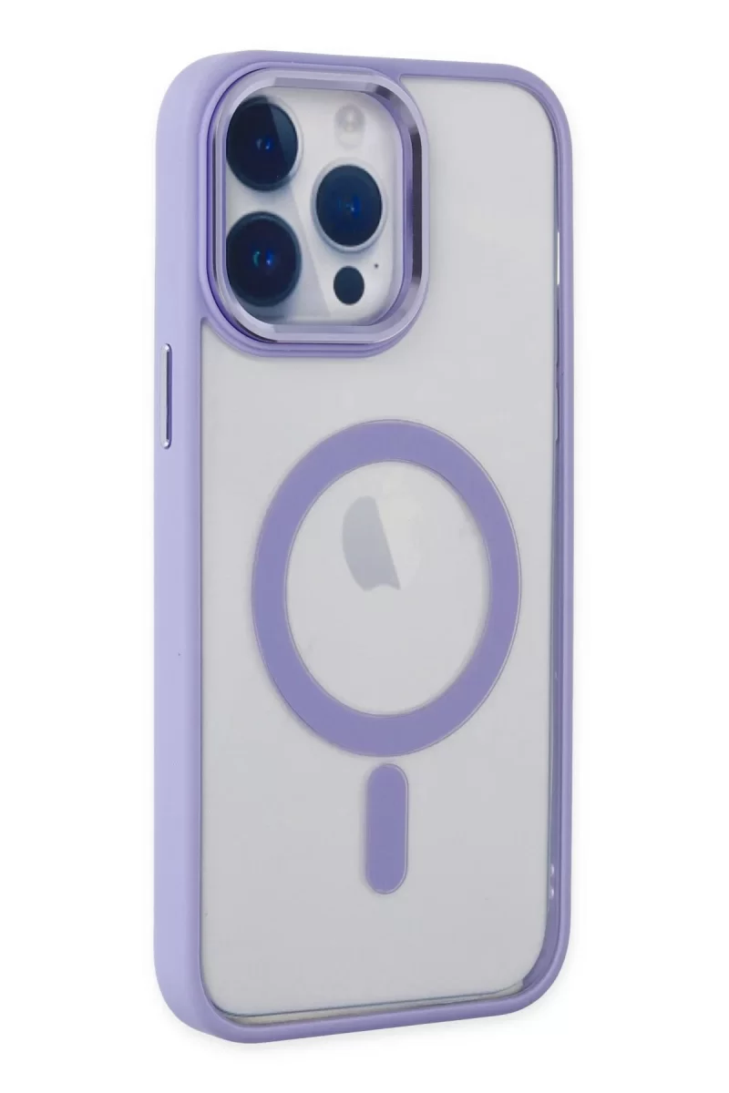Newface Apple iPhone 14 Pro Kılıf Room Magneticsafe Silikon - Lila