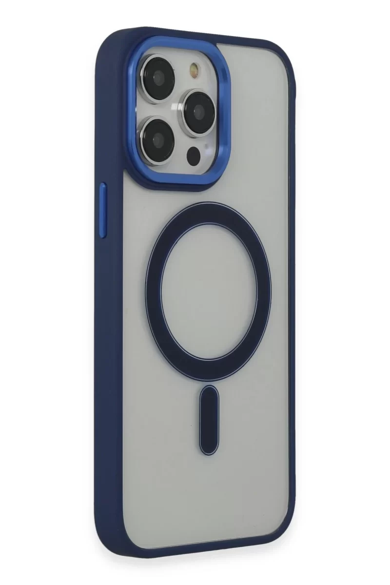 Newface Apple iPhone 14 Pro Kılıf Room Magneticsafe Silikon - Lacivert