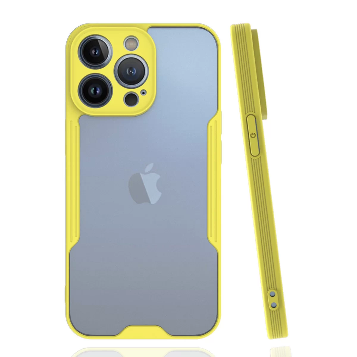 Newface Apple iPhone 14 Pro Max Kılıf Platin Silikon - Sarı