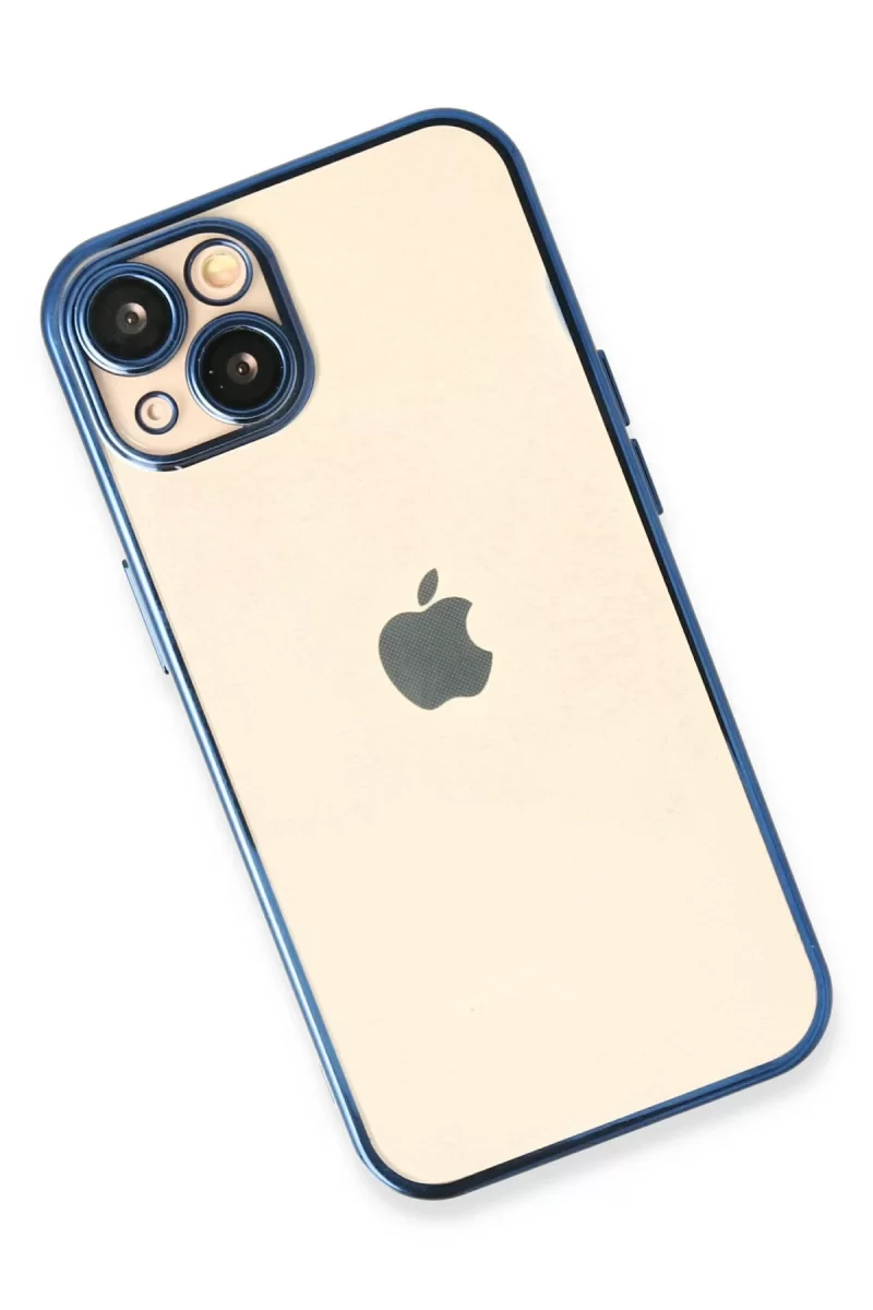 Newface Apple iPhone 14 Plus Kılıf Razer Lensli Silikon - Açık Mavi