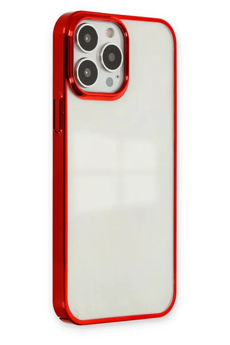 Newface Apple iPhone 14 Pro Max Kılıf Element Silikon - Kırmızı