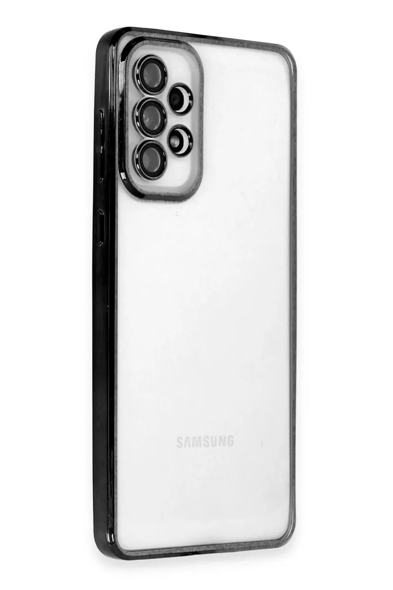 Newface Samsung Galaxy A33 5G Kılıf Razer Lensli Silikon - Siyah