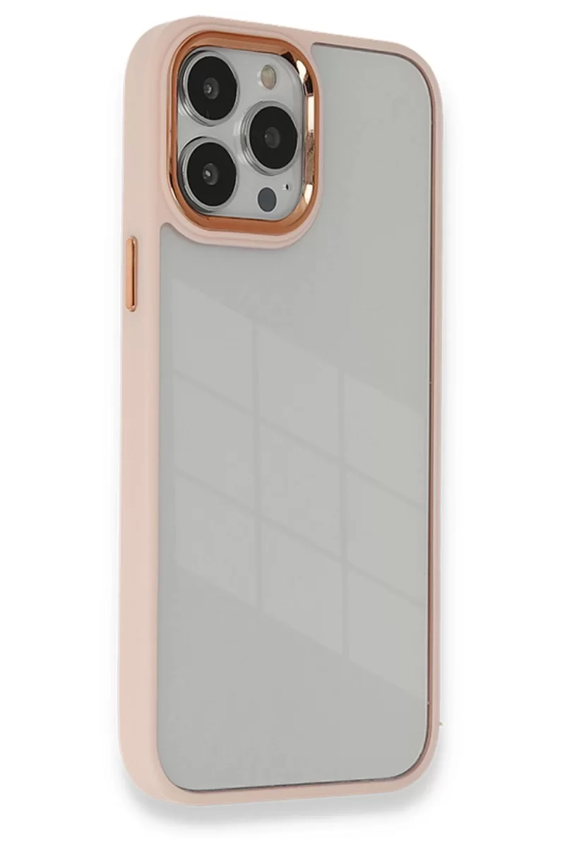 Newface Apple iPhone 13 Pro Kılıf Dora Kapak - Pudra