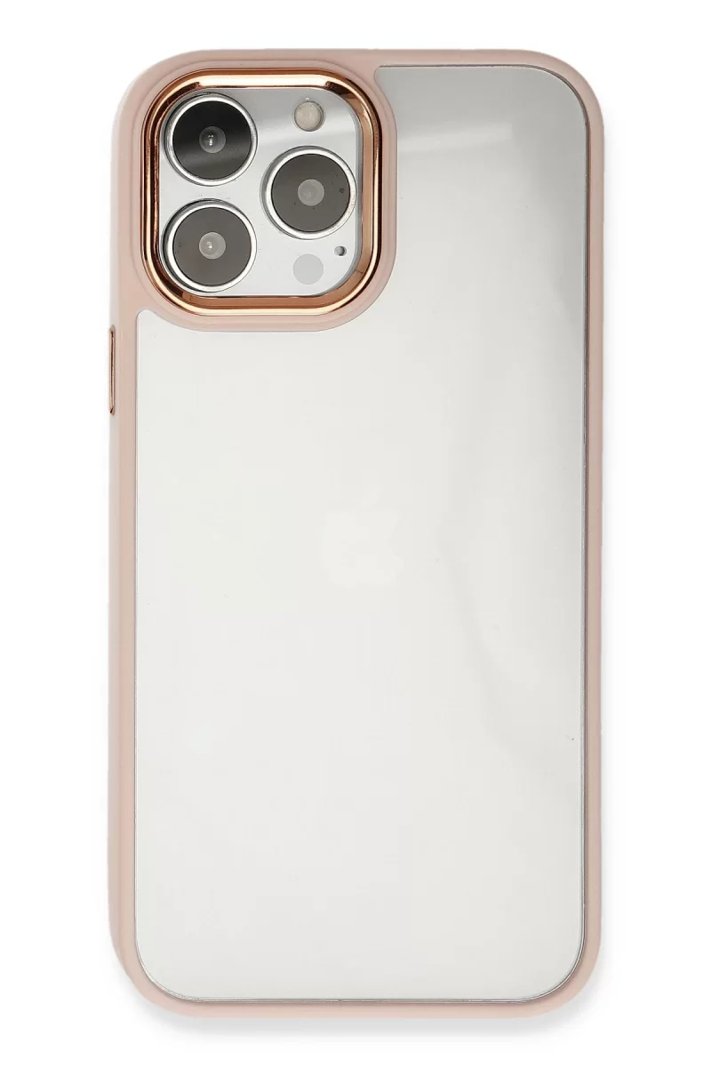 Newface Apple iPhone 13 Pro Kılıf Dora Kapak - Pudra