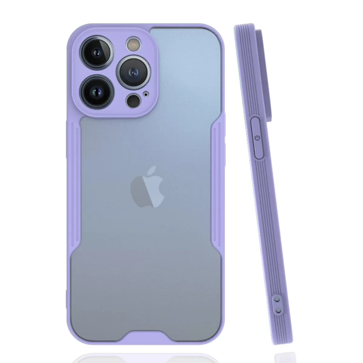 Newface Apple iPhone 14 Pro Max Kılıf Platin Silikon - Lila