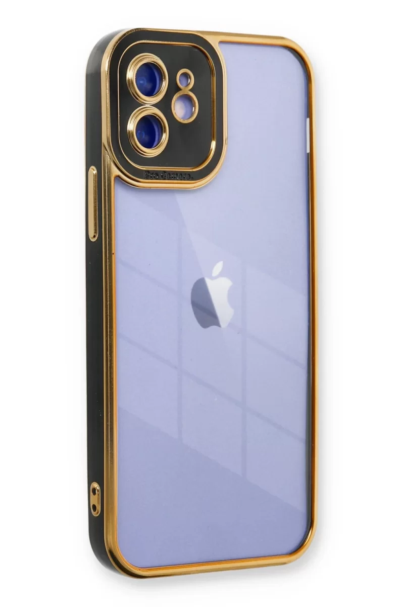 Newface Apple iPhone 12 Kılıf Liva Lens Silikon - Siyah