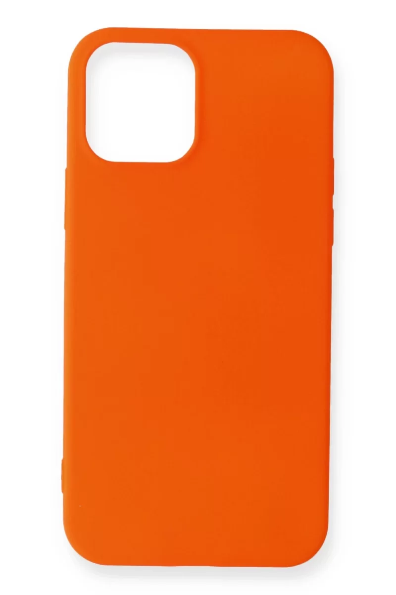Newface Apple iPhone 12 Mini Kılıf First Silikon - Turuncu