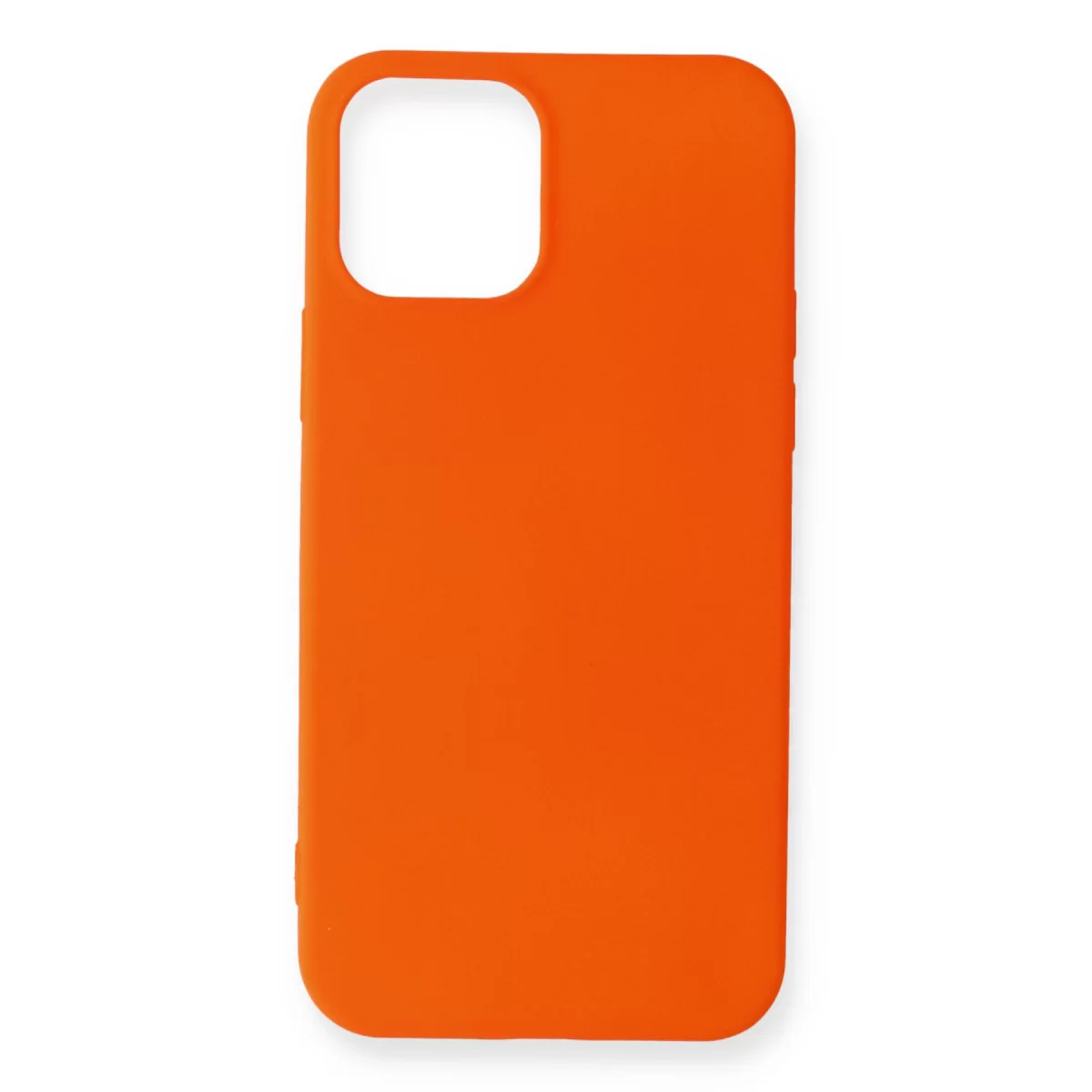 Newface Apple iPhone 12 Mini Kılıf First Silikon - Turuncu
