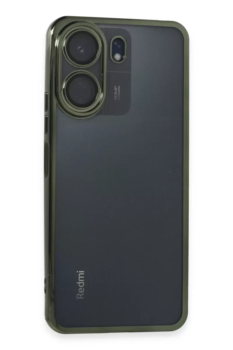 Newface Xiaomi Redmi 13C Kılıf Razer Lensli Silikon - Yeşil