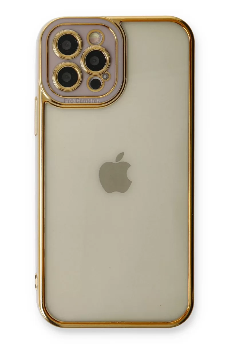 Newface Apple iPhone 12 Pro Kılıf Liva Lens Silikon - Lila