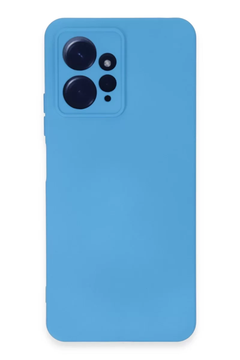 Newface Xiaomi Redmi Note 12 4G Kılıf Nano içi Kadife Silikon - Mavi