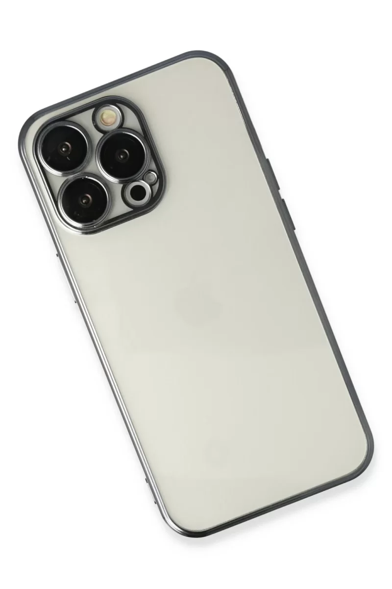 Newface Apple iPhone 14 Pro Max Kılıf Razer Lensli Silikon - Siyah