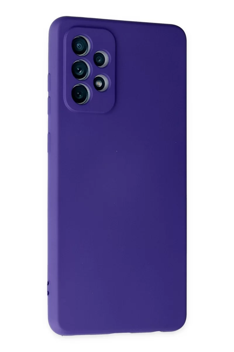 Newface Samsung Galaxy A72 Kılıf Nano içi Kadife Silikon - Mor