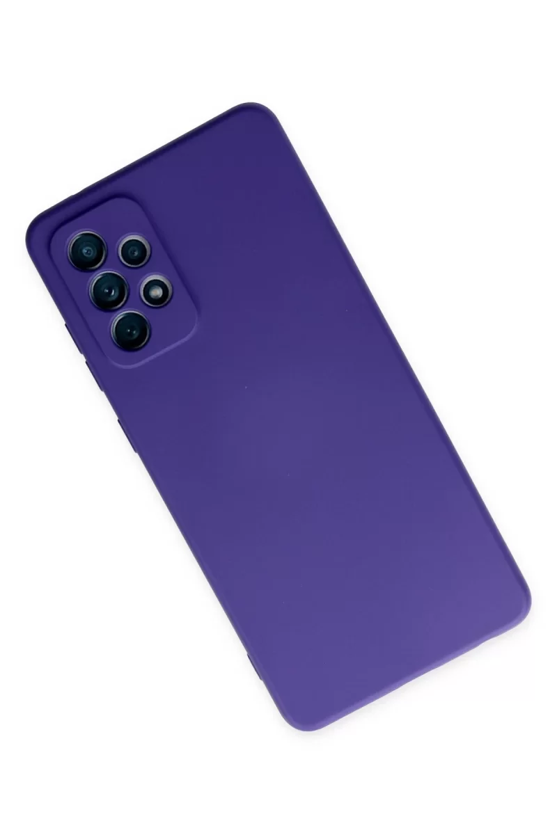 Newface Samsung Galaxy A72 Kılıf Nano içi Kadife Silikon - Mor