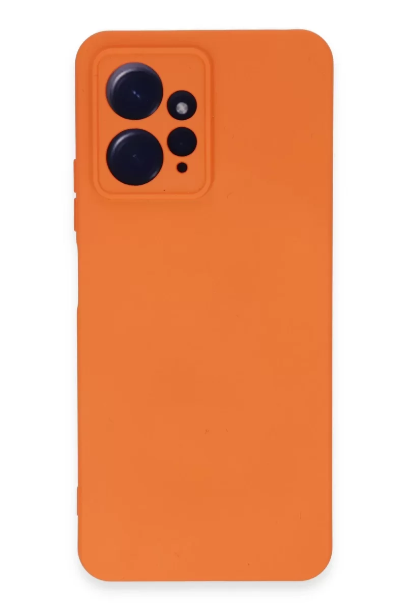 Newface Xiaomi Redmi Note 12 4G Kılıf Nano içi Kadife Silikon - Turuncu