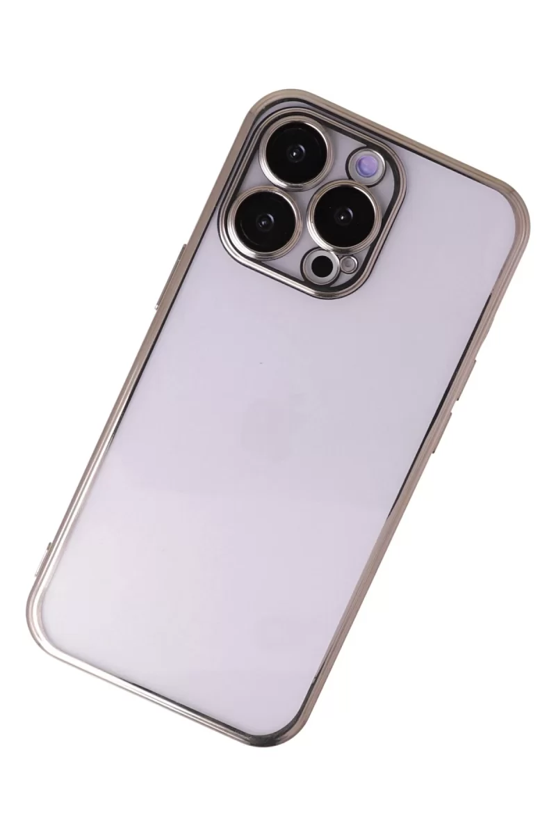 Newface Apple iPhone 14 Pro Max Kılıf Razer Lensli Silikon - Gold
