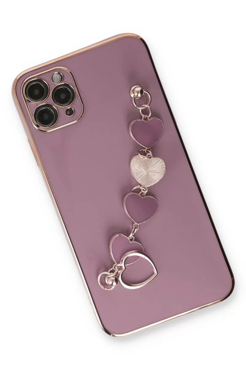 Newface Apple iPhone 11 Pro Max Kılıf Esila Silikon - Mor