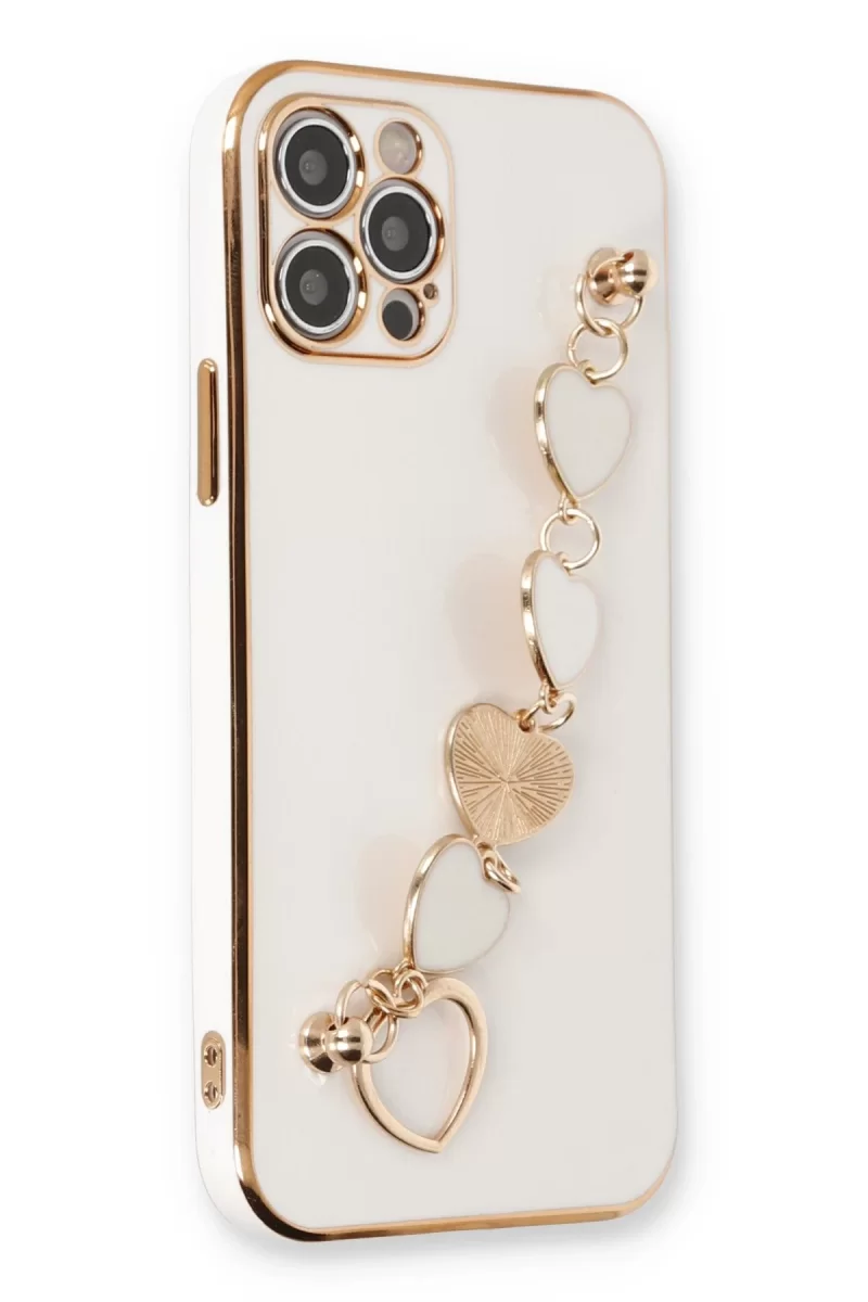 Newface Apple iPhone 12 Pro Max Kılıf Esila Silikon - Beyaz