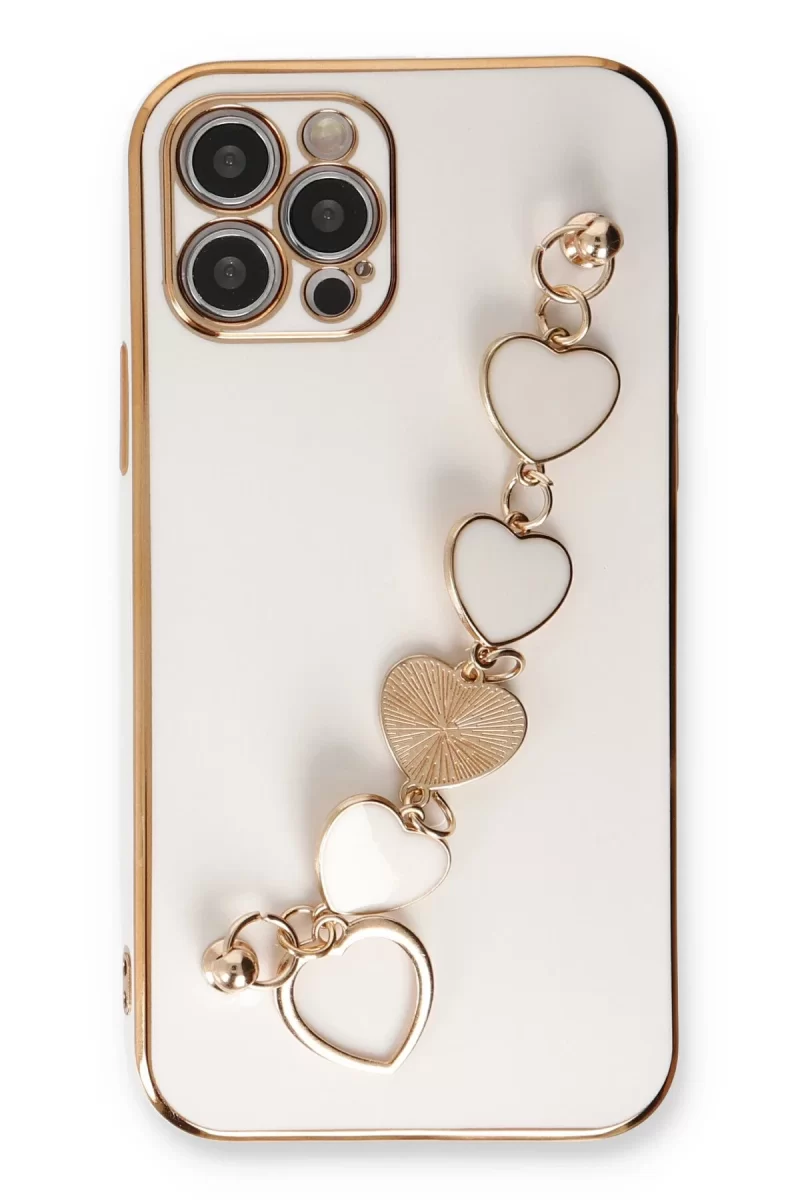 Newface Apple iPhone 12 Pro Max Kılıf Esila Silikon - Beyaz