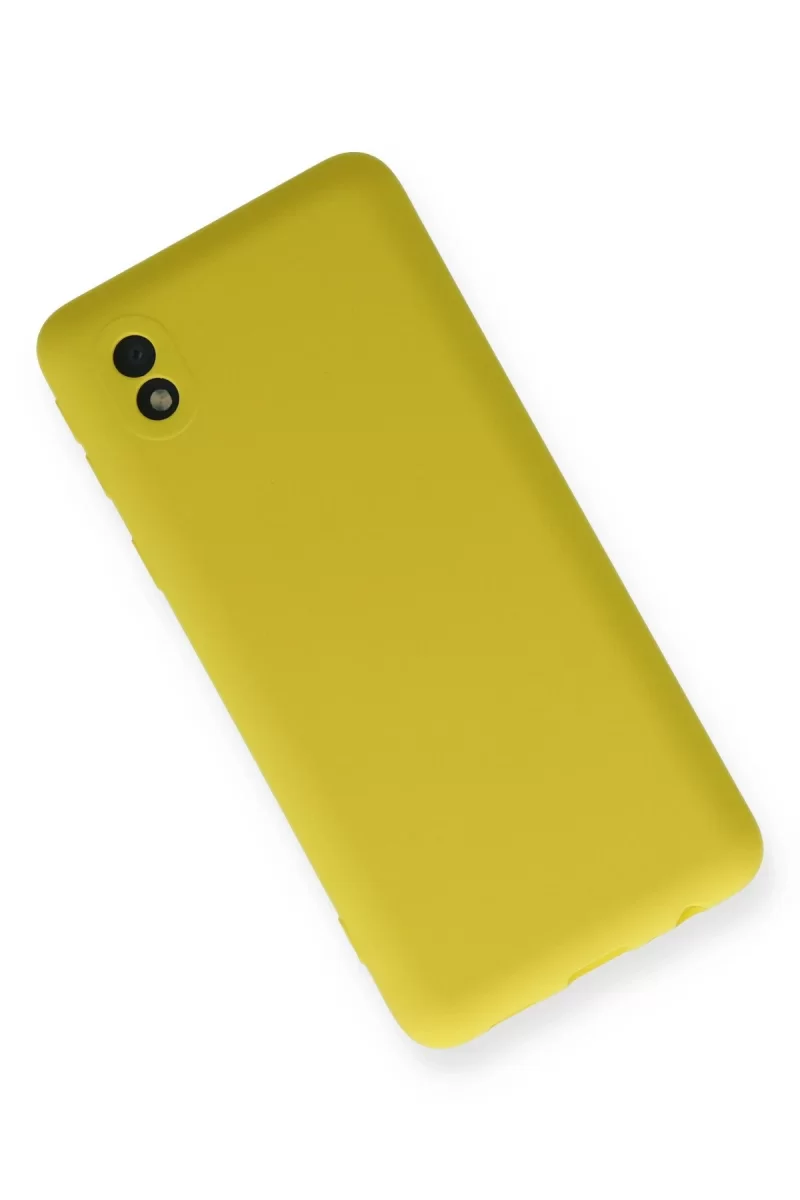 Newface Samsung Galaxy A01 Core Kılıf Nano içi Kadife Silikon - Sarı