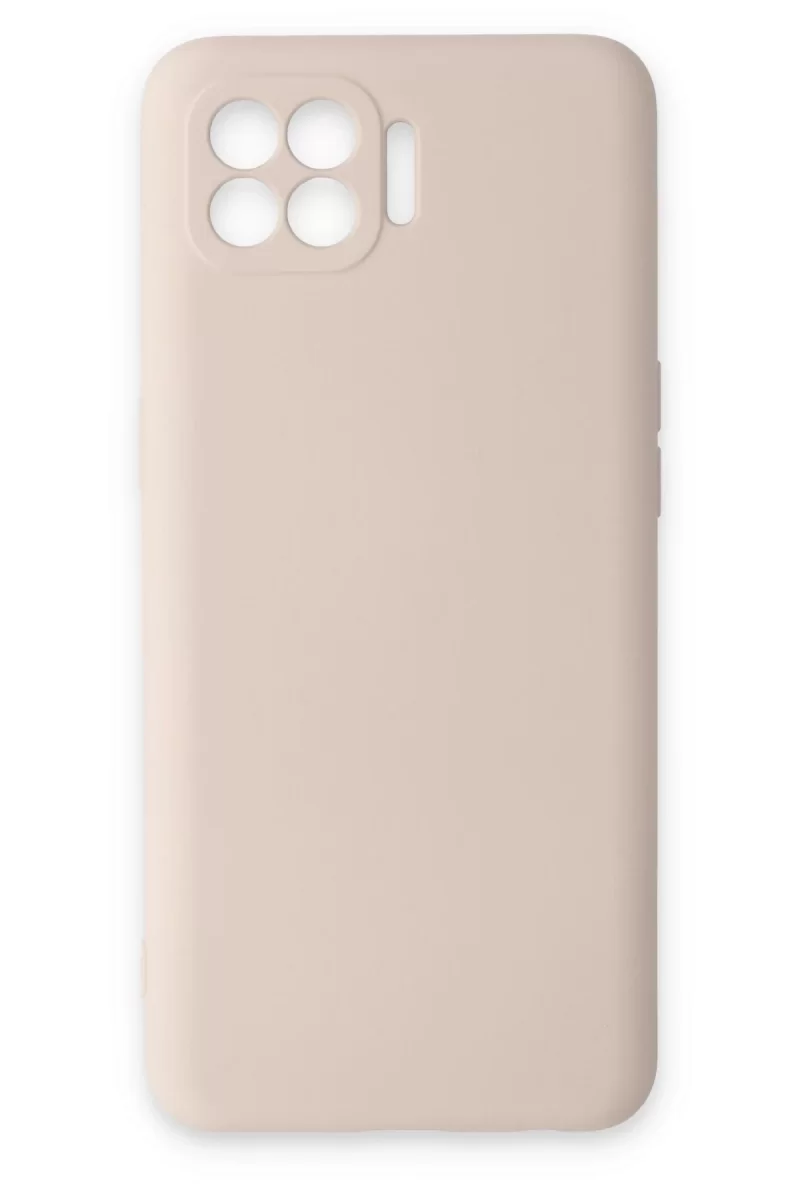 Newface Oppo Reno 4 Lite Kılıf Nano içi Kadife Silikon - Pudra
