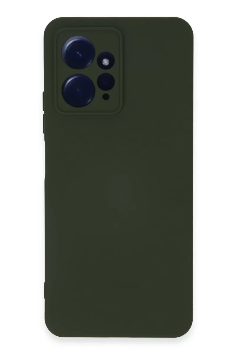 Newface Xiaomi Redmi Note 12 4G Kılıf Nano içi Kadife Silikon - Koyu Yeşil
