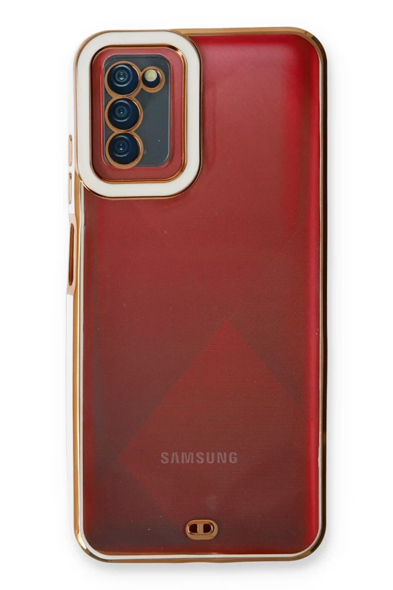 Newface Samsung Galaxy A03S Kılıf Liva Lens Silikon - Beyaz