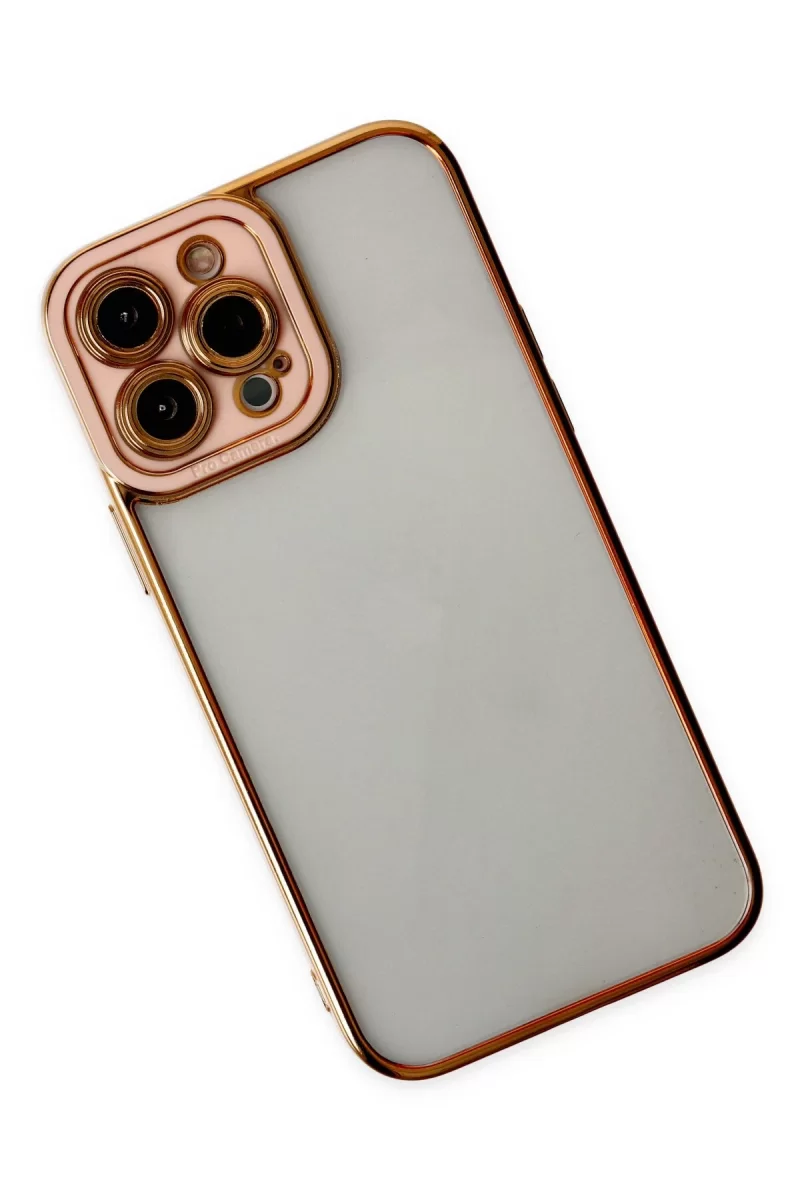 Newface Apple iPhone 13 Pro Kılıf Liva Lens Silikon - Rose