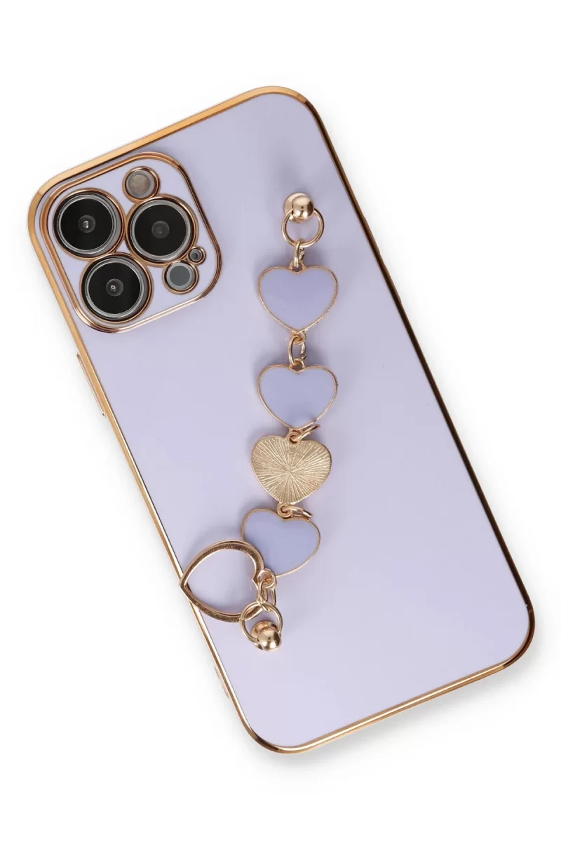 Newface Apple iPhone 13 Pro Kılıf Esila Silikon - Lila
