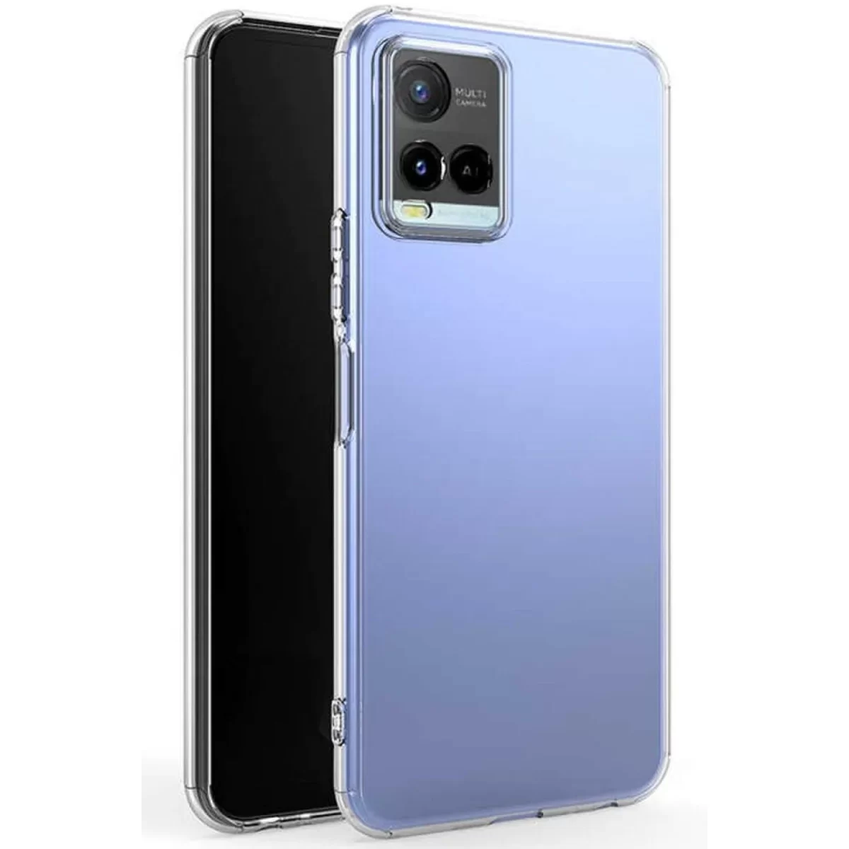 Newface Vivo Y21S Kılıf Lüx Şeffaf Silikon