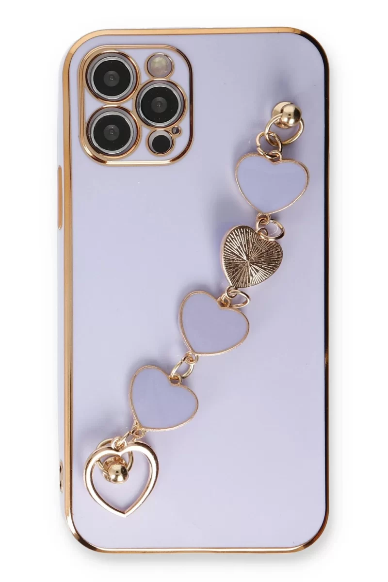 Newface Apple iPhone 12 Pro Max Kılıf Esila Silikon - Lila