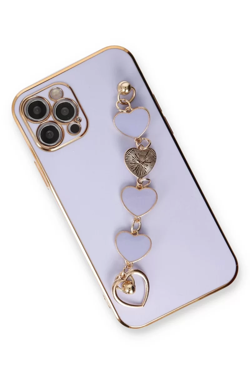 Newface Apple iPhone 12 Pro Max Kılıf Esila Silikon - Lila