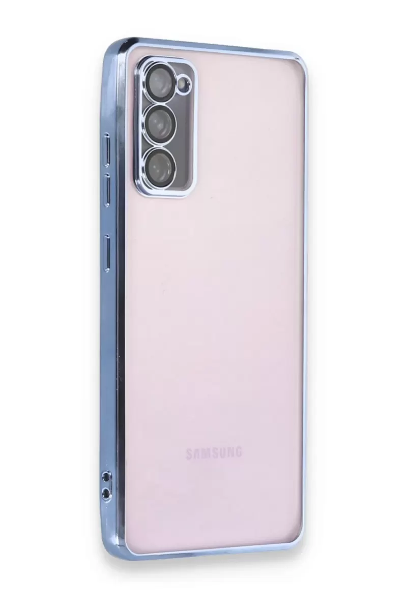 Newface Samsung Galaxy S20 FE Kılıf Razer Lensli Silikon - Açık Mavi