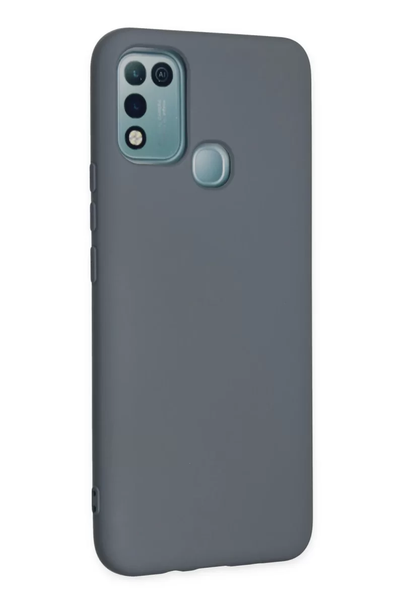Newface İnfinix Hot 10 Play Kılıf Nano içi Kadife Silikon - Gri