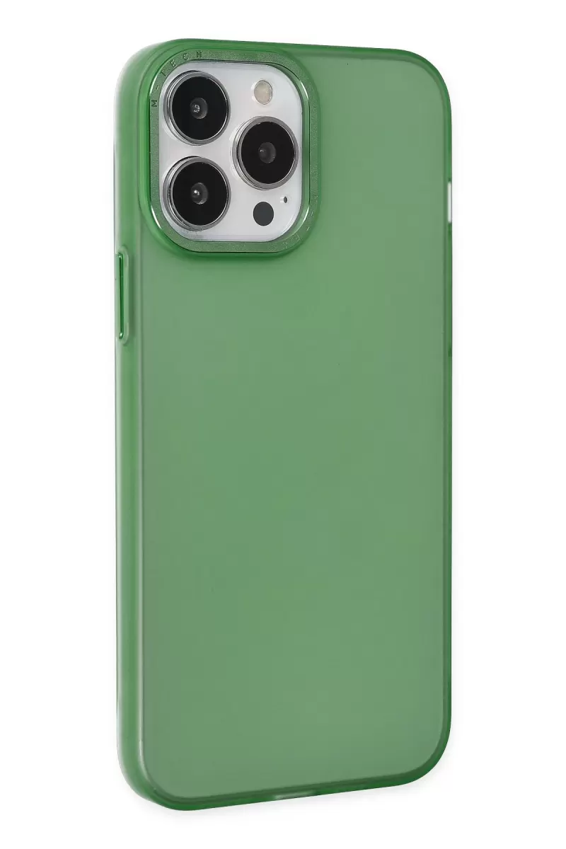 Newface Apple iPhone 13 Pro Kılıf Modos Metal Kapak - Koyu Yeşil