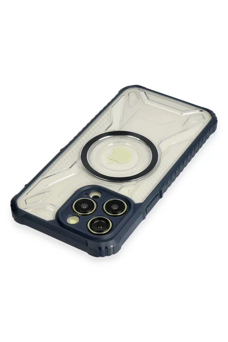Newface Apple iPhone 13 Pro Kılıf Prag Magneticsafe Kapak - Lacivert