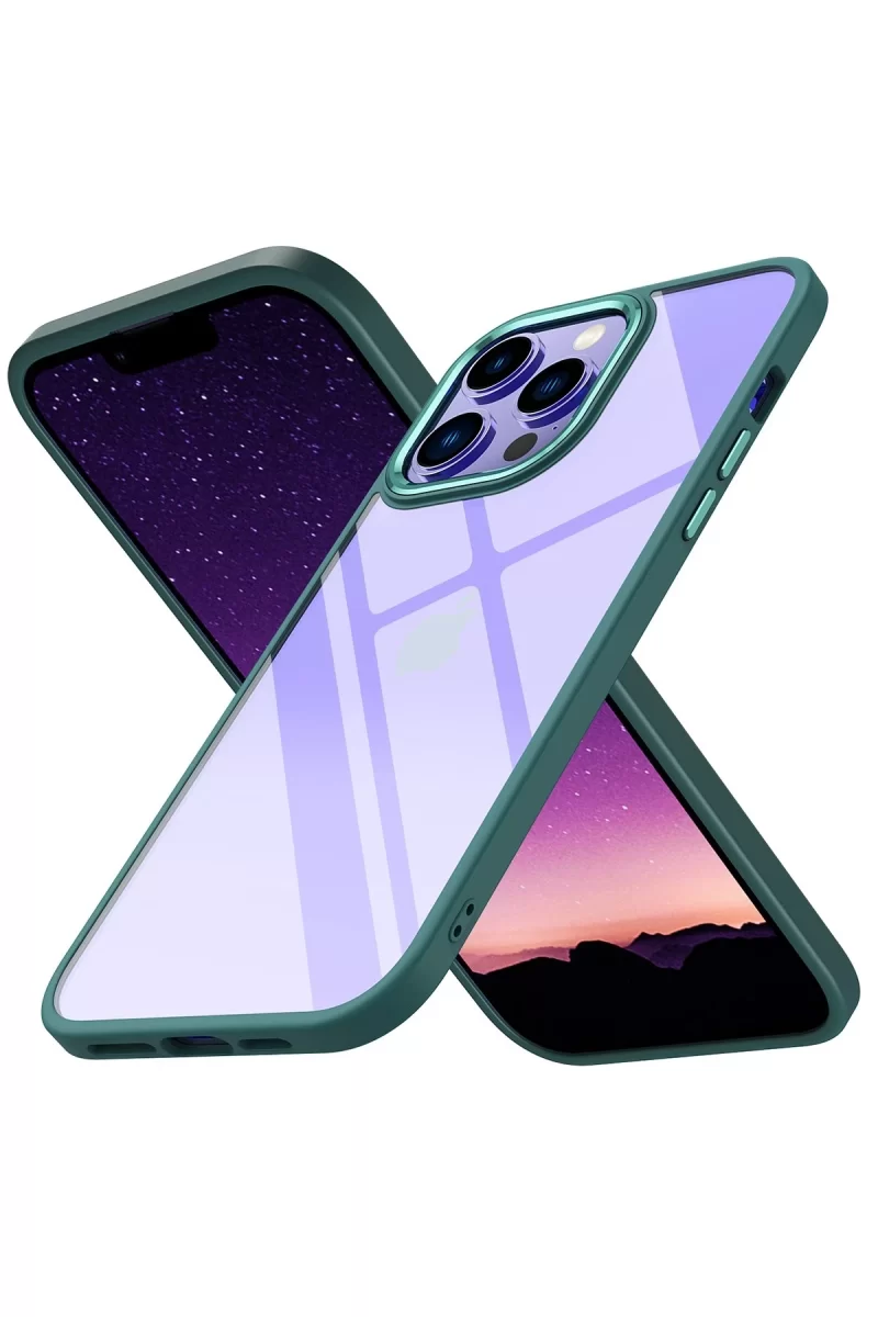Newface Apple iPhone 14 Pro Kılıf Power Silikon - Koyu Yeşil