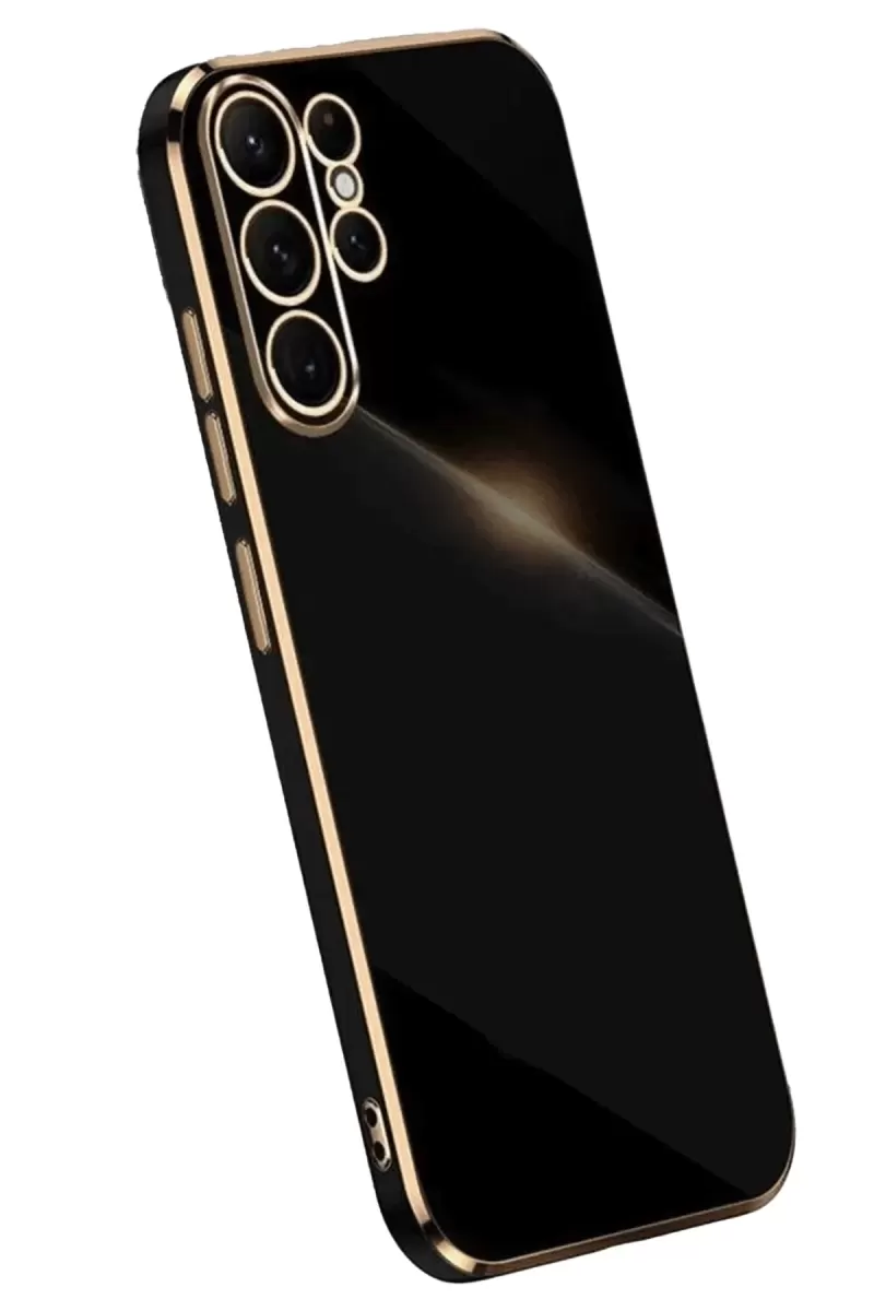 Newface Samsung Galaxy S24 Ultra Kılıf Volet Silikon - Siyah